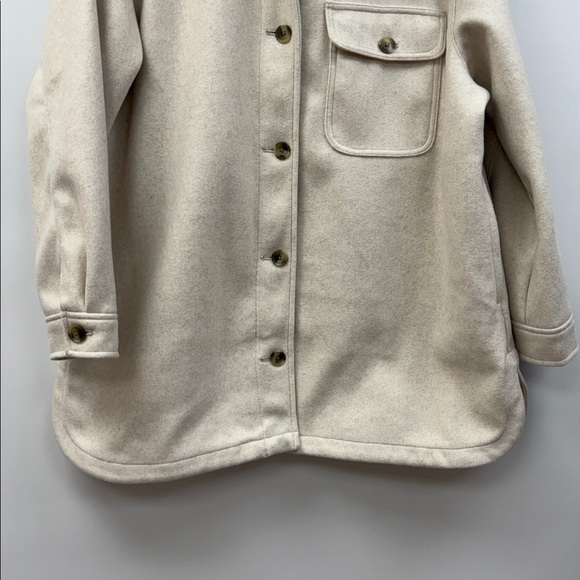 NWOT Old Navy Soft-Brushed Shacket Button-Up Shirt Jacket Oatmeal XL - Picture 5 of 9